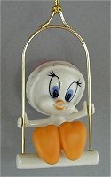 Tweety on Swing Christmas Ornament